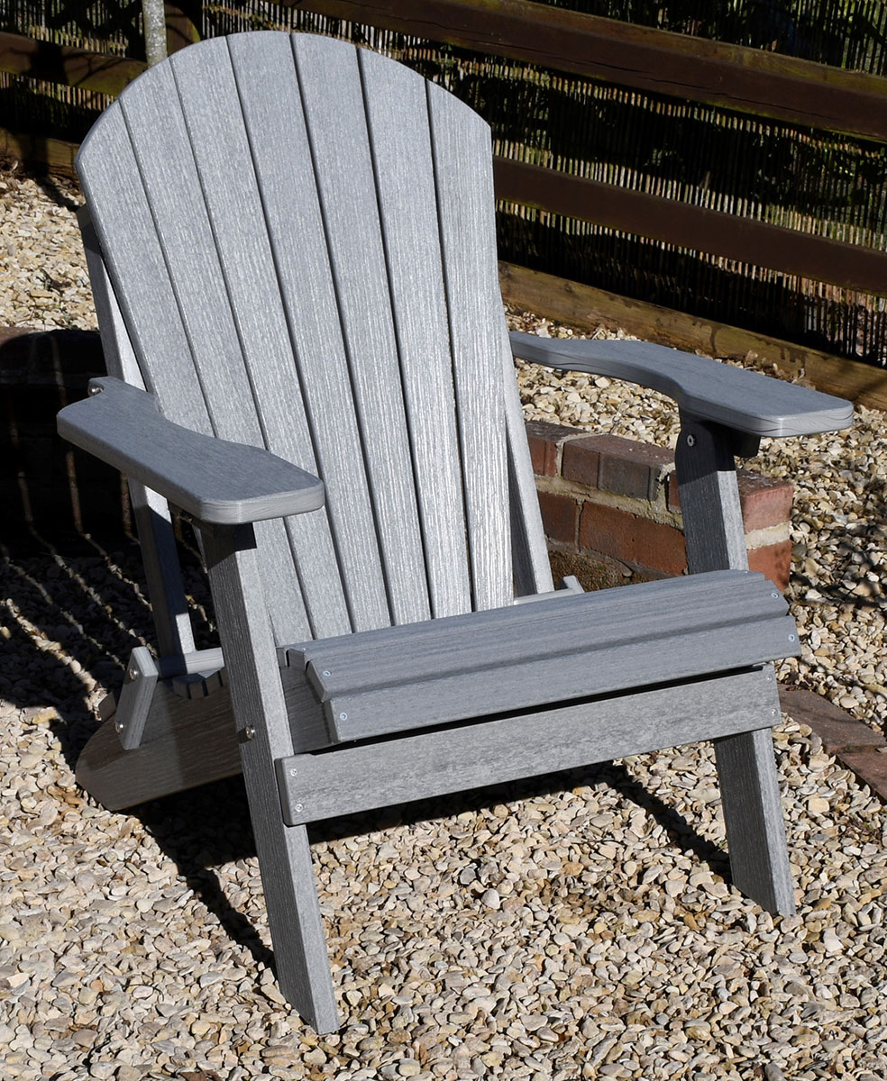 Folding Adirondack Chair - Driftwood Grey