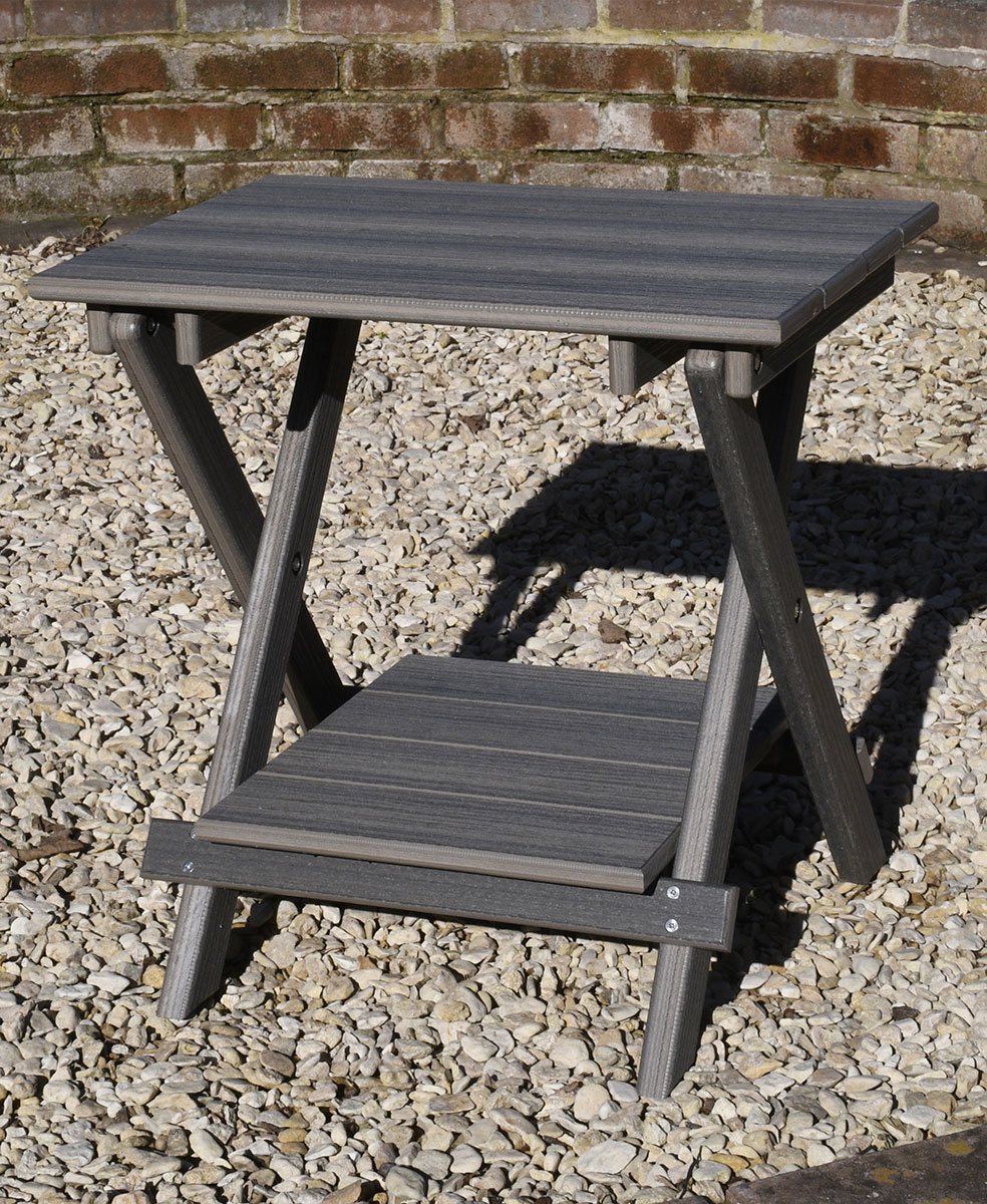 Folding Side Table - Coastal Grey